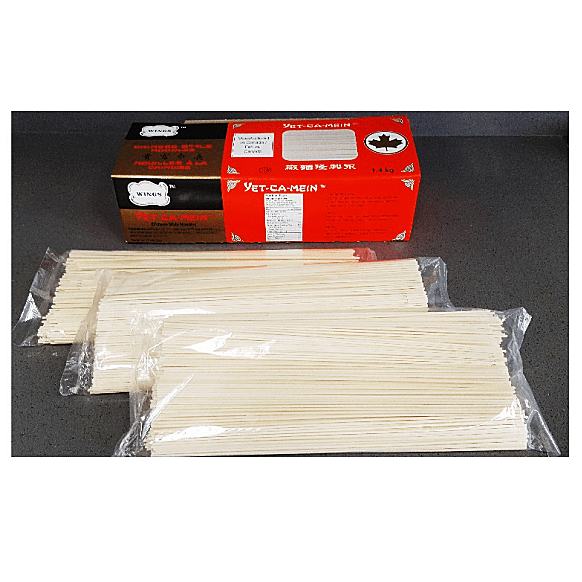 3 packs of dried Chinese-style noodles with packaging box